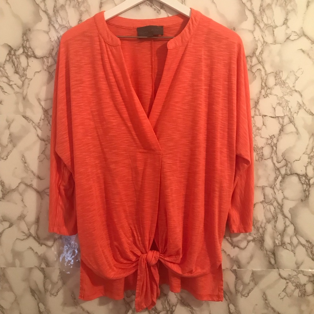 Sunday in Brooklyn: Coral Anthropologie Top